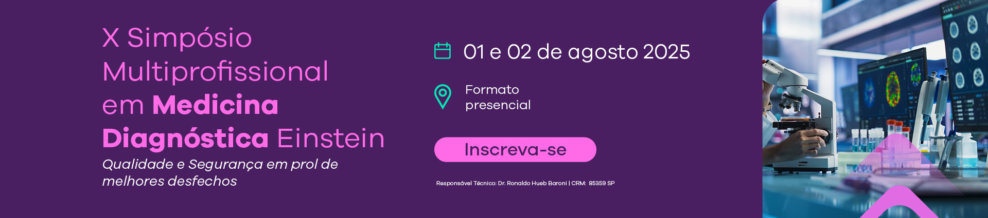 Evento: X Simpósio Multiprofissional de Medicina Diagnóstica Einstein